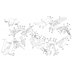 Plastiques reservoir selle SHERCO 250 / 300 SE-R 2T 2017