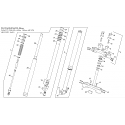 Fourche SACHS SHERCO 250 / 300 SE-R 2T / FACTORY / SIX DAYS 2014-2017