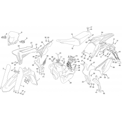 Plastiques reservoir selle SHERCO 250 / 300 SEF-R 4T FACTORY 2013