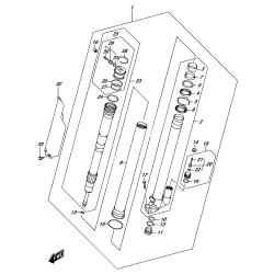 Tube de fourche droite