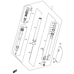 Tube de fourche gauche