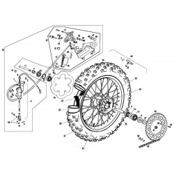 Roue et frein arrière