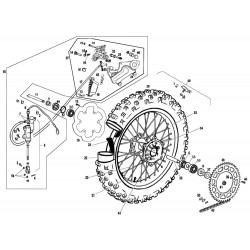 Roue et frein arrière