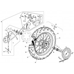 Roue et frein arrière