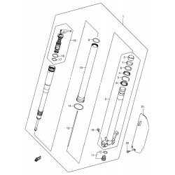 Tube de fourche gauche