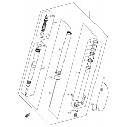 Tube de fourche gauche