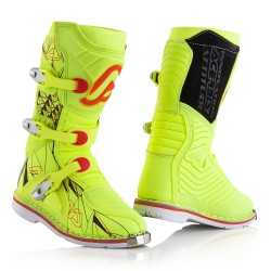 Bottes ACERBIS Shark enfants - Jaune fluo / Noir