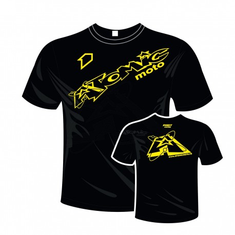 T-shirt coton ATOMIC - Noir / Jaune