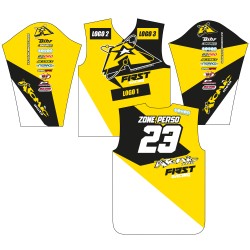 Maillot personnalisé ATOMIC MOTO BLAST17 - Jaune / Noir