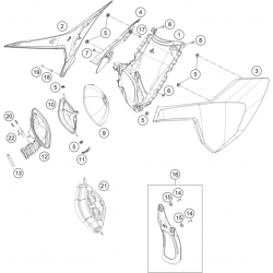 Filtre a air et boîte a air HUSQVARNA 250/300 TEi 2018/2019