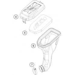 Filtre a air et boîte a air HUSQVARNA 50 TC 2018-2020