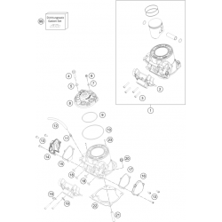 Cylindre et culasse HUSQVARNA 250 TC 2018