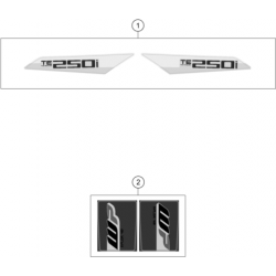 Adhésifs kit déco HUSQVARNA 250 TEi 2018/2019