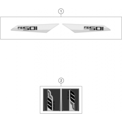 Adhésifs kit déco HUSQVARNA 501 FE 2018