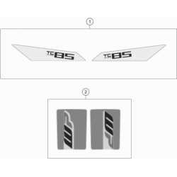 Adhésifs kit déco HUSQVARNA 85 TC 17/14 - 19/16 2018