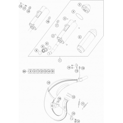 Échappement 2T HUSQVARNA 85 TC 17/14 - 19/16 2018-2020