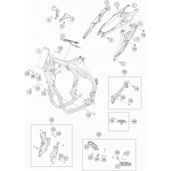 Cadre et boucle arrière HUSQVARNA 450 FC 2018