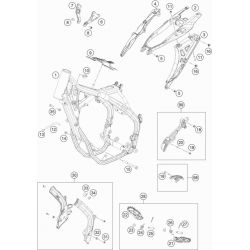 Cadre et boucle arrière HUSQVARNA 250/350 FC 2018