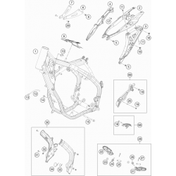 Cadre et boucle arrière HUSQVARNA 250 TC 2018