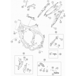 Cadre et boucle arrière HUSQVARNA 125 TC 2018