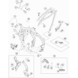 Cadre et boucle arrière HUSQVARNA 85 TC 17/14 19/16 2018