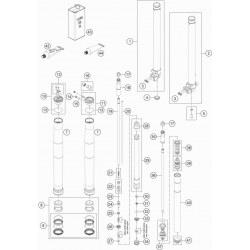 Fourche détaillée HUSQVARNA 85 TC 17/14 - 19/16 2018