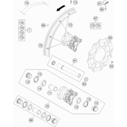 Roue avant HUSQVARNA 85 TC 17/14 2018