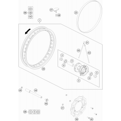 Roue avant HUSQVARNA 65 TC 2018