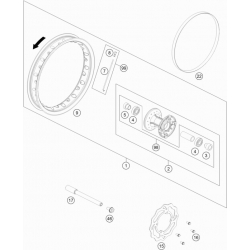 Roue avant HUSQVARNA 50 TC 2018