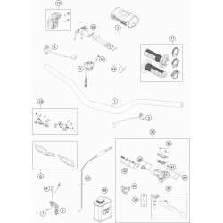 Guidon et commandes HUSQVARNA 250/350 FC 2018 