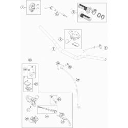 Guidon et commandes HUSQVARNA 85 TC 17/14 - 19/16 2018-2020 