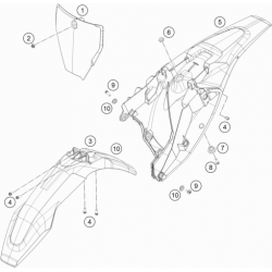 Garde-boue HUSQVARNA 85 TC 17/14 19/16 2018