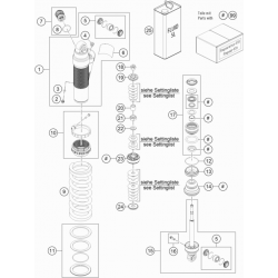Amortisseur détaillé HUSQVARNA 85 TC 17/14 19/16 2018/2019