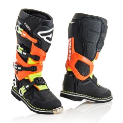 Bottes ACERBIS X-ROCK - Noir / Orange fluo / Jaune