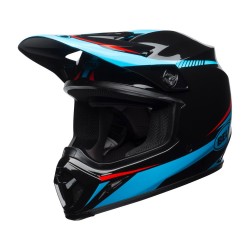 Casque BELL MX-9 Torch - Noir / Cyan / Rouge
