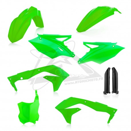 Kit plastiques super complet KAWASAKI 450EU KXF '18 - Vert fluo 