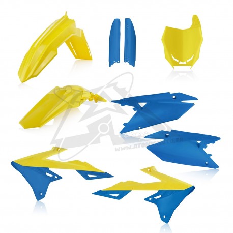 Kit plastiques super complet SUZUKI 450 RMZ '18 - Jaune / Bleu 