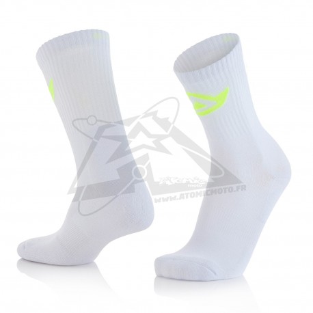 Chaussettes coton hautes ACERBIS - Blanc