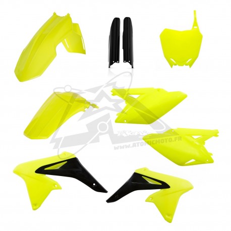 Kit plastiques super complet SUZUKI 250 RMZ '18 - Jaune fluo 