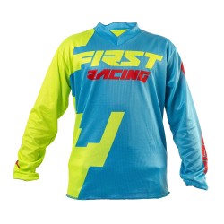 Maillot enfant CODE KID FIRSTRACING - Bleu / Lime fluo
