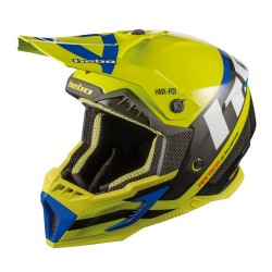 Casque HEBO Ransom Fibre - Jaune / Bleu brilant