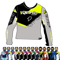 Maillot Atomic DIRT perso NOM + NUMERO - 15 coloris au choix