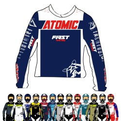 Maillot Atomic RIDE perso NOM + NUMERO + SPONSORS - 14 coloris au choix