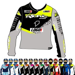 Maillot Atomic DIRT perso NOM + NUMERO + SPONSORS - 15 coloris au choix