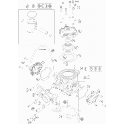 Cylindre et culasse HUSQVARNA 85 TC 17/14 19/16 2020