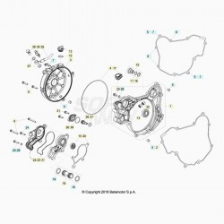 Carter d'embrayage et pompe à eau BETA 200 RR 2T 2020