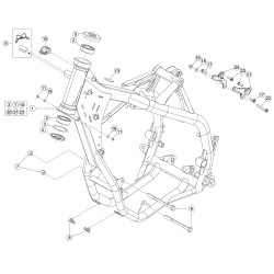 Cadre, chassis BETA ENDURO RR / RACING 4T EFI 2017