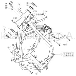 Cadre, chassis BETA ENDURO RR / RACING 2T 2018