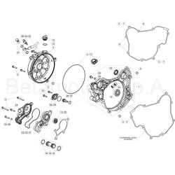 Carter d'embrayage et pompe à eau BETA 125 RR 2T 2018