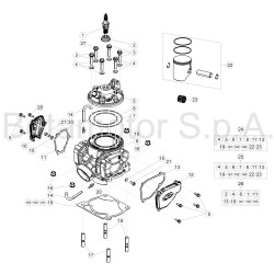 Cylindre et piston BETA 250/300 RR/RACING 2T 2017